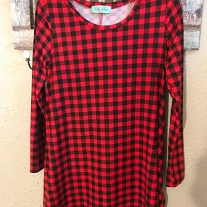 Red & Black Plaid Dress